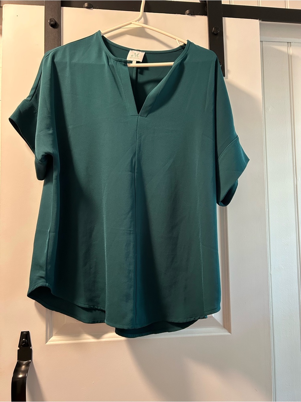 Shop the Mint Short Sleeve Teal Blouse
